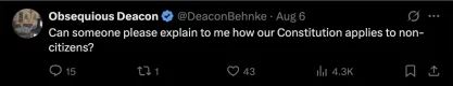 Obsequious Deacon X post